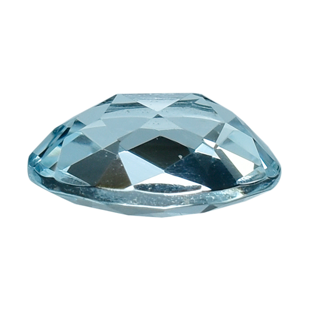 AQUAMARINE CHECKER CUT OVAL (B/SI) 7X5MM 0.65 Cts.