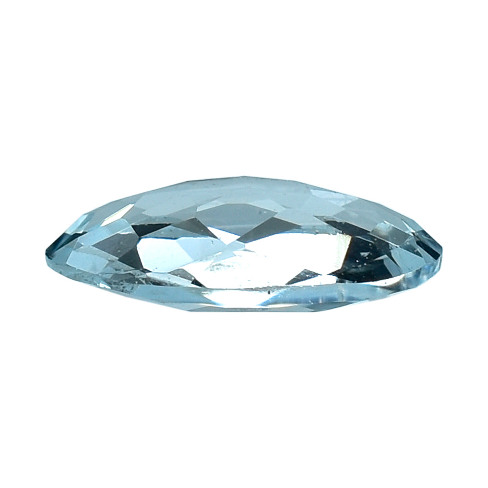 AQUAMARINE CHECKER CUT OVAL (B/SI) (WINDOW) 8X4MM 0.52 Cts.