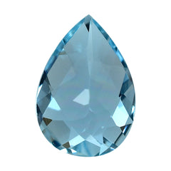 AQUAMARINE CHECKER CUT PEAR (A++) 7X5MM 0.58 Cts.