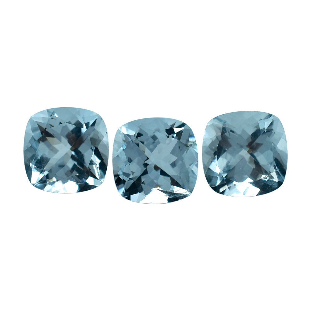 AQUAMARINE CUT CUSHION (B/SI) 8MM 2.10 Cts.