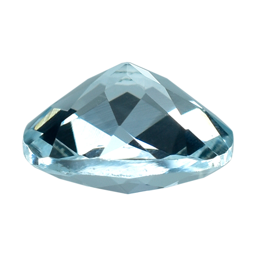 AQUAMARINE CHECKER CUT CUSHION (B/SI) 8MM 1.95 Cts.