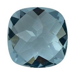 AQUAMARINE CHECKER CUT CUSHION (B/SI) 8MM 1.95 Cts.