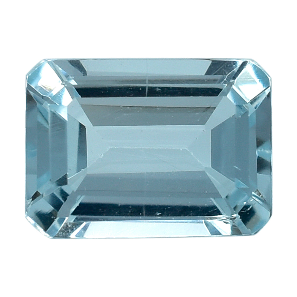 AQUAMARINE CUT OCTAGON (B/SI) 7X5MM 0.90 Cts.