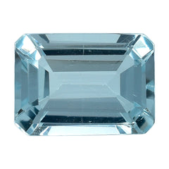 AQUAMARINE CUT OCTAGON (B/SI) 7X5MM 0.90 Cts.