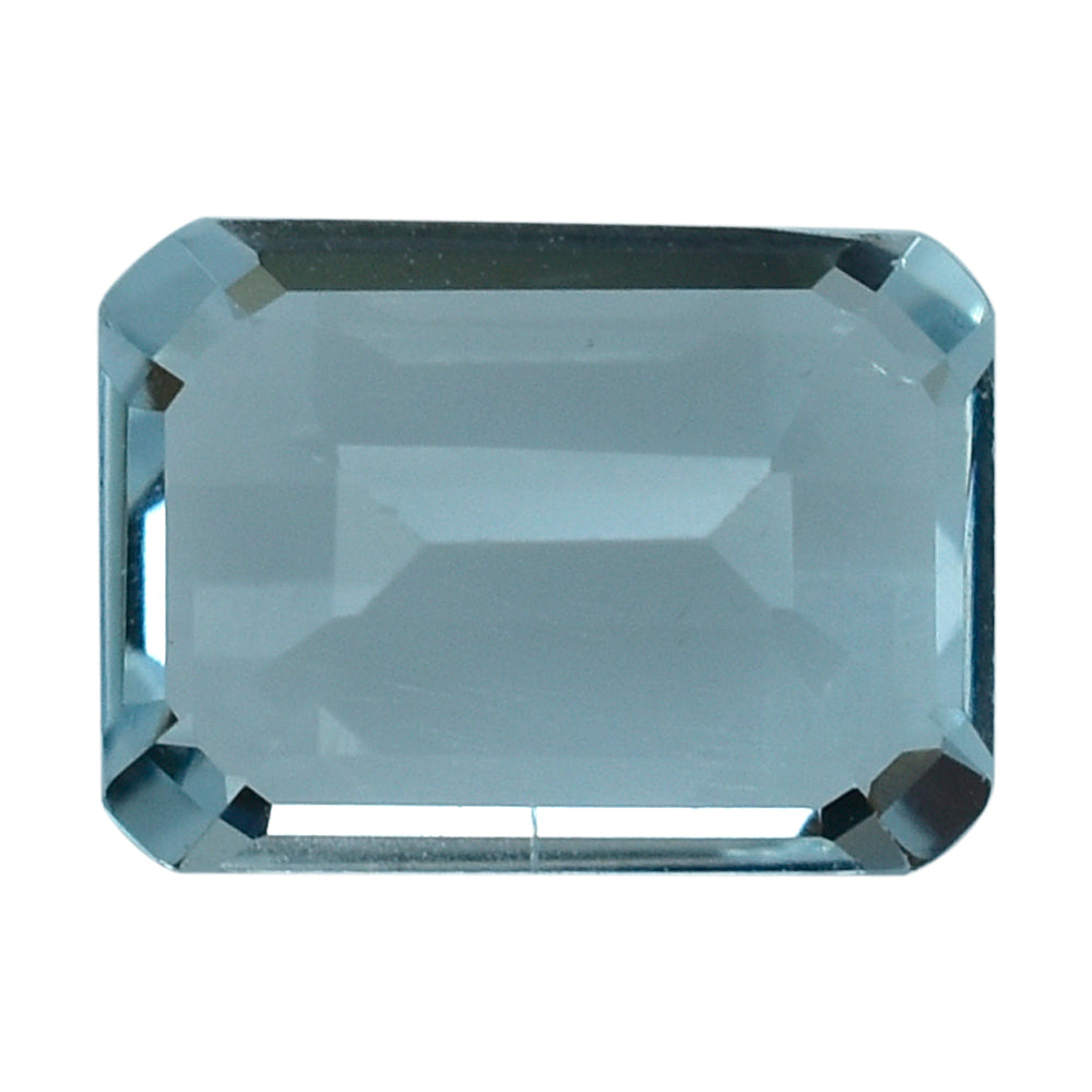 AQUAMARINE CUT OCTAGON (B/SI) 7X5MM 0.90 Cts.