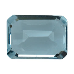 AQUAMARINE CUT OCTAGON (B/SI) 7X5MM 0.90 Cts.
