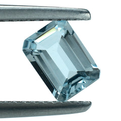 AQUAMARINE CUT OCTAGON (B/SI) 7X5MM 0.90 Cts.