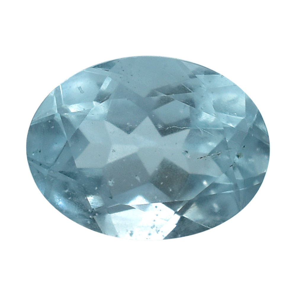 AQUAMARINE CUT OVAL (C/SI) (TRANSLUCENT) 8X6MM 1.35 Cts.