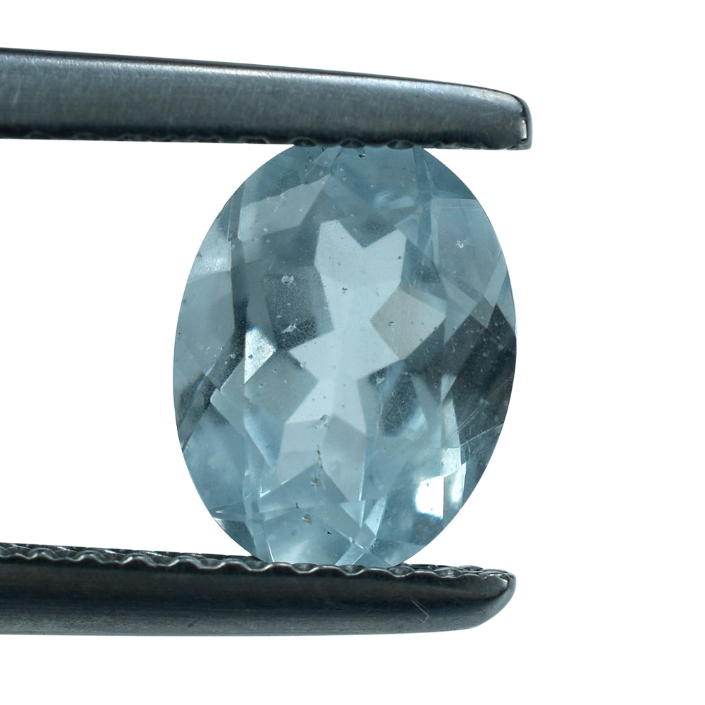 AQUAMARINE CUT OVAL (C/SI) (TRANSLUCENT) 8X6MM 1.35 Cts.