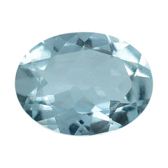 AQUAMARINE CUT OVAL (C/SI) (WINDOW) 8X6MM 1.30 Cts.