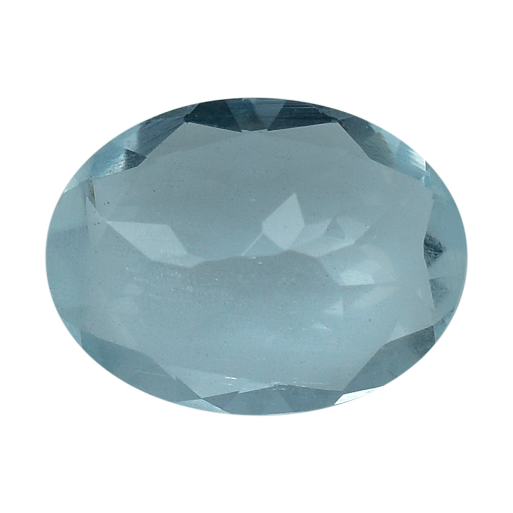 AQUAMARINE CUT OVAL (C/SI) (WINDOW) 8X6MM 1.30 Cts.