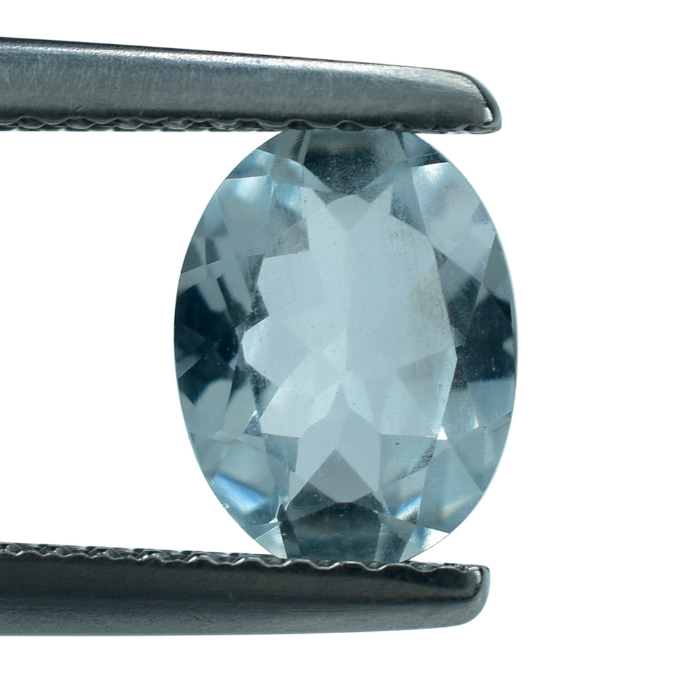 AQUAMARINE CUT OVAL (C/SI) (WINDOW) 8X6MM 1.30 Cts.
