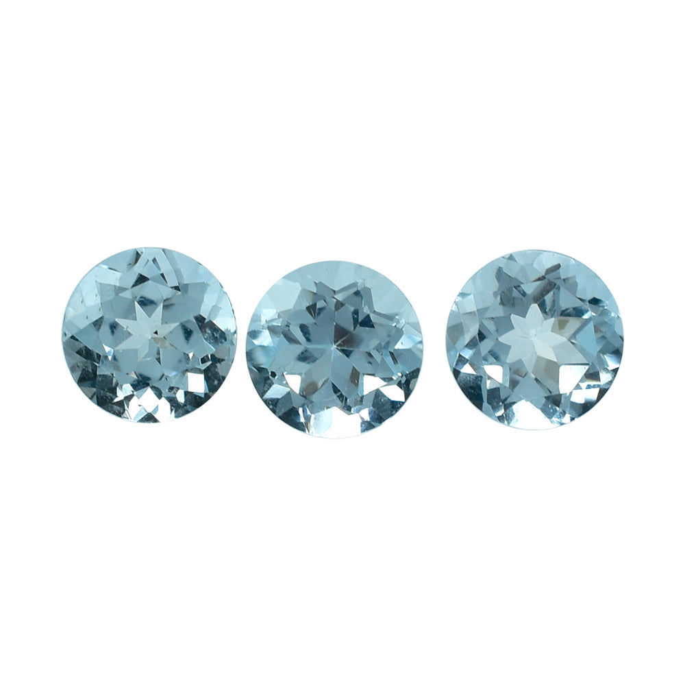 AQUAMARINE CUT ROUND (A/SI) 5MM 0.45 Cts.