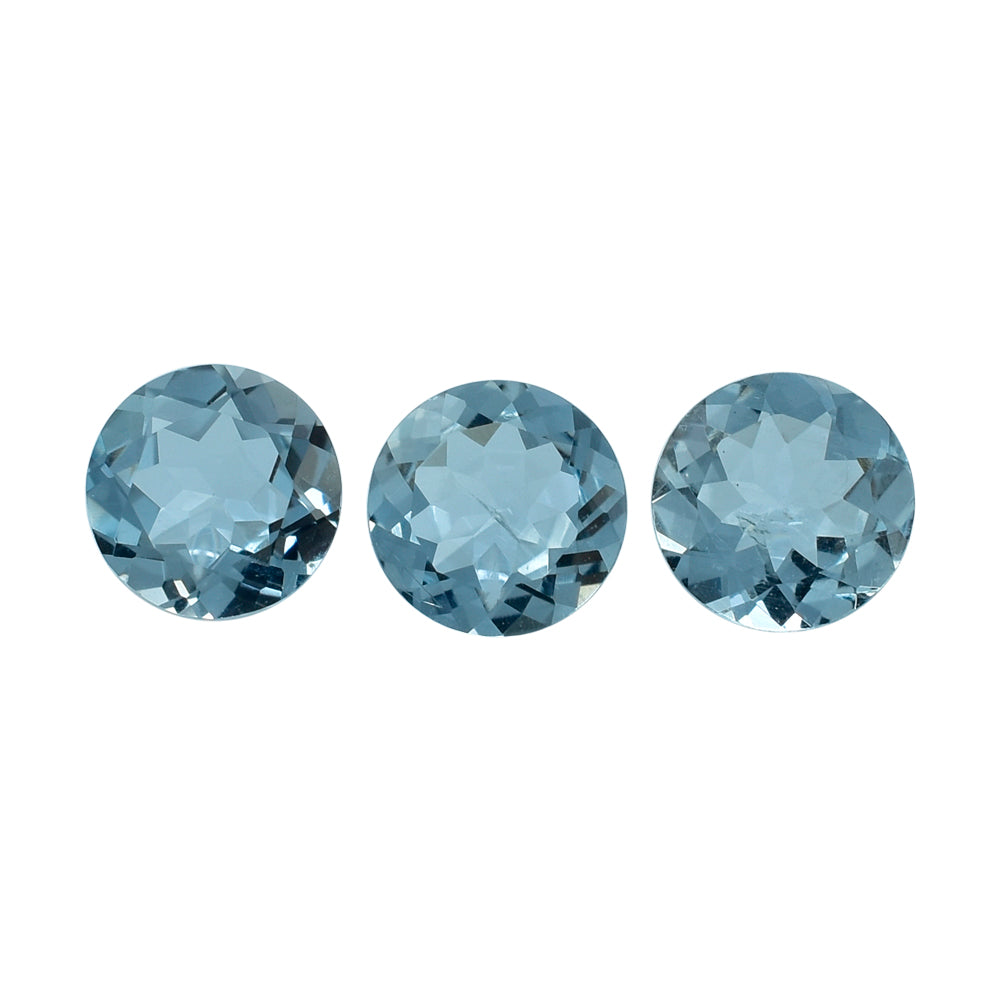 AQUAMARINE CUT ROUND (A/SI) (WINDOW) 5MM 0.36 Cts.