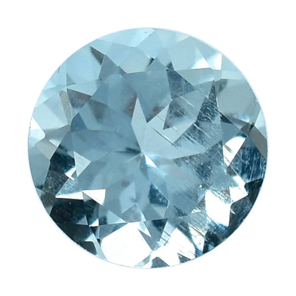 AQUAMARINE CUT ROUND (A/SI) 6MM 0.74 Cts.