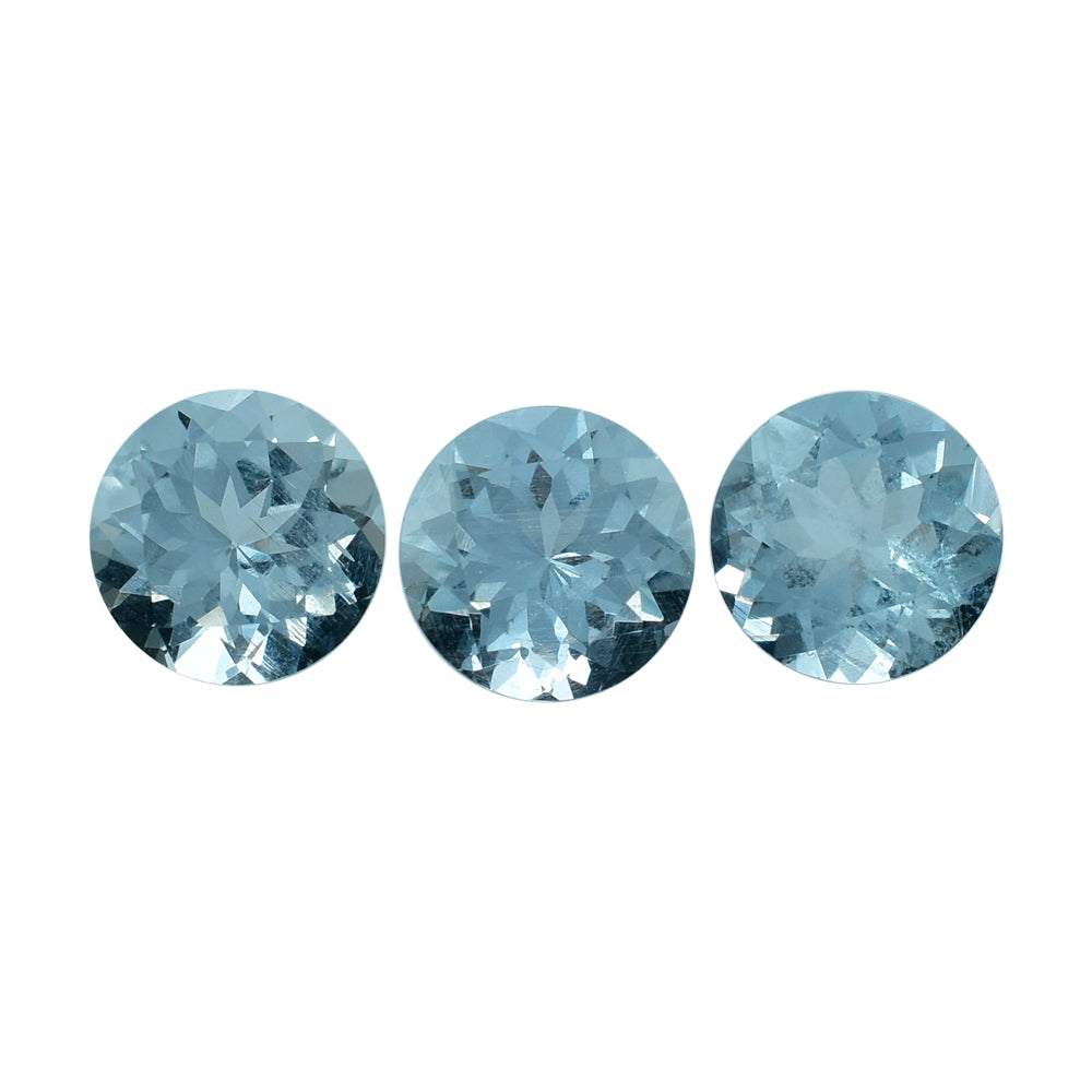 AQUAMARINE CUT ROUND (A/SI) 6MM 0.74 Cts.