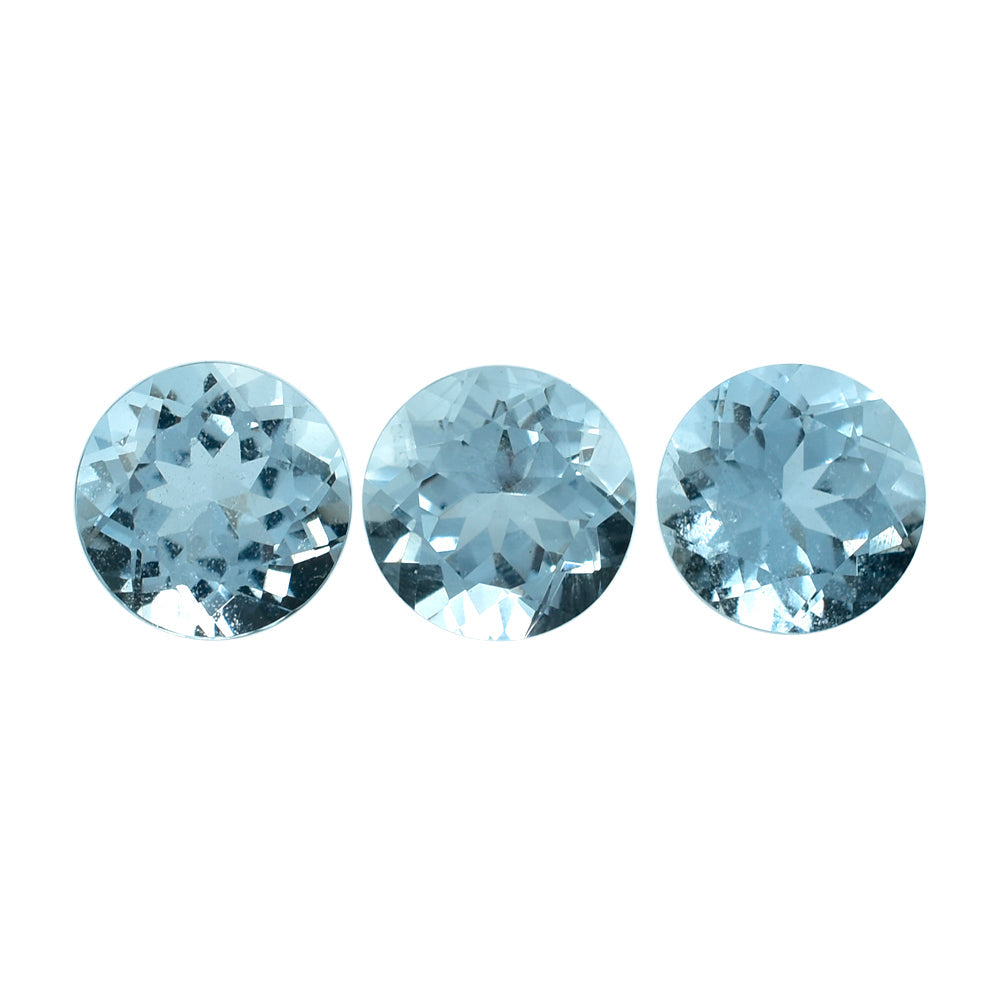 AQUAMARINE CUT ROUND (A/SI) 6MM 0.78 Cts.