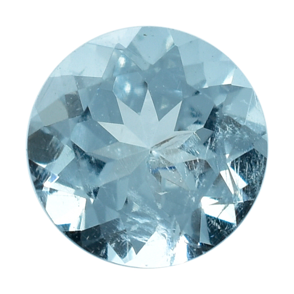 AQUAMARINE CUT ROUND (C/SI) 6MM 0.95 Cts.