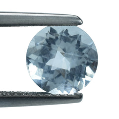 AQUAMARINE CHECKER CUT ROUND (A/SI) 8MM 1.66 Cts.