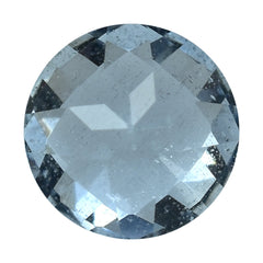 AQUAMARINE CHECKER CUT ROUND (A/SI) 6MM 0.70 Cts.