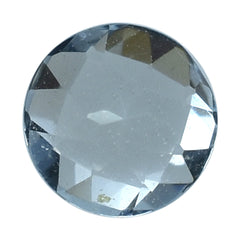 AQUAMARINE CHECKER CUT ROUND (A/SI) 4MM 0.22 Cts.