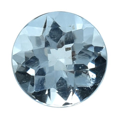 AQUAMARINE CHECKER CUT ROUND (A/SI) 4MM 0.13 Cts.