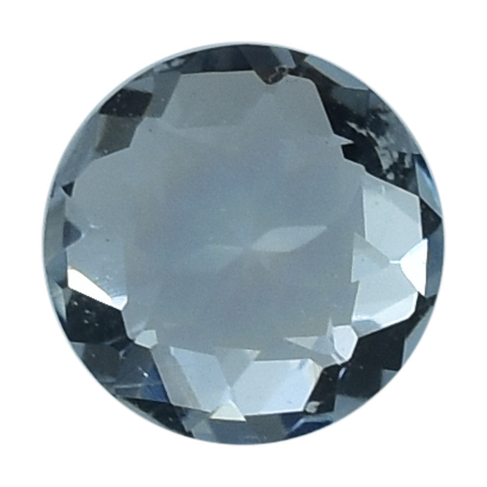 AQUAMARINE CHECKER CUT ROUND (A/SI) 4MM 0.13 Cts.