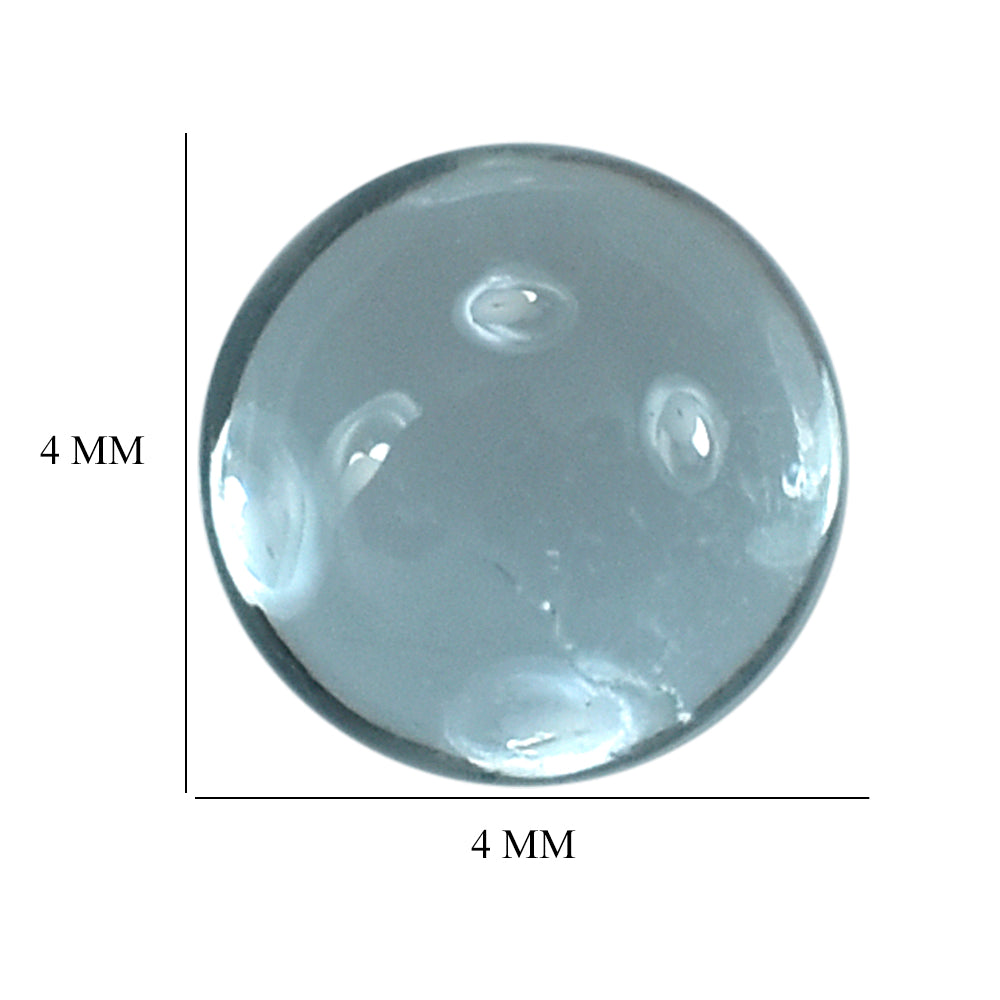 AQUAMARINE ROUND CAB (A/SI) 4MM 0.25 Cts.
