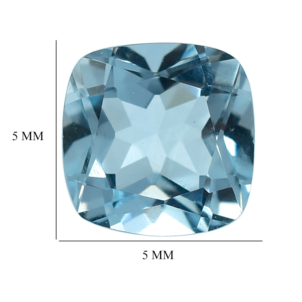 AQUAMARINE CUT CUSHION (A/SI) 5MM 0.50 Cts.
