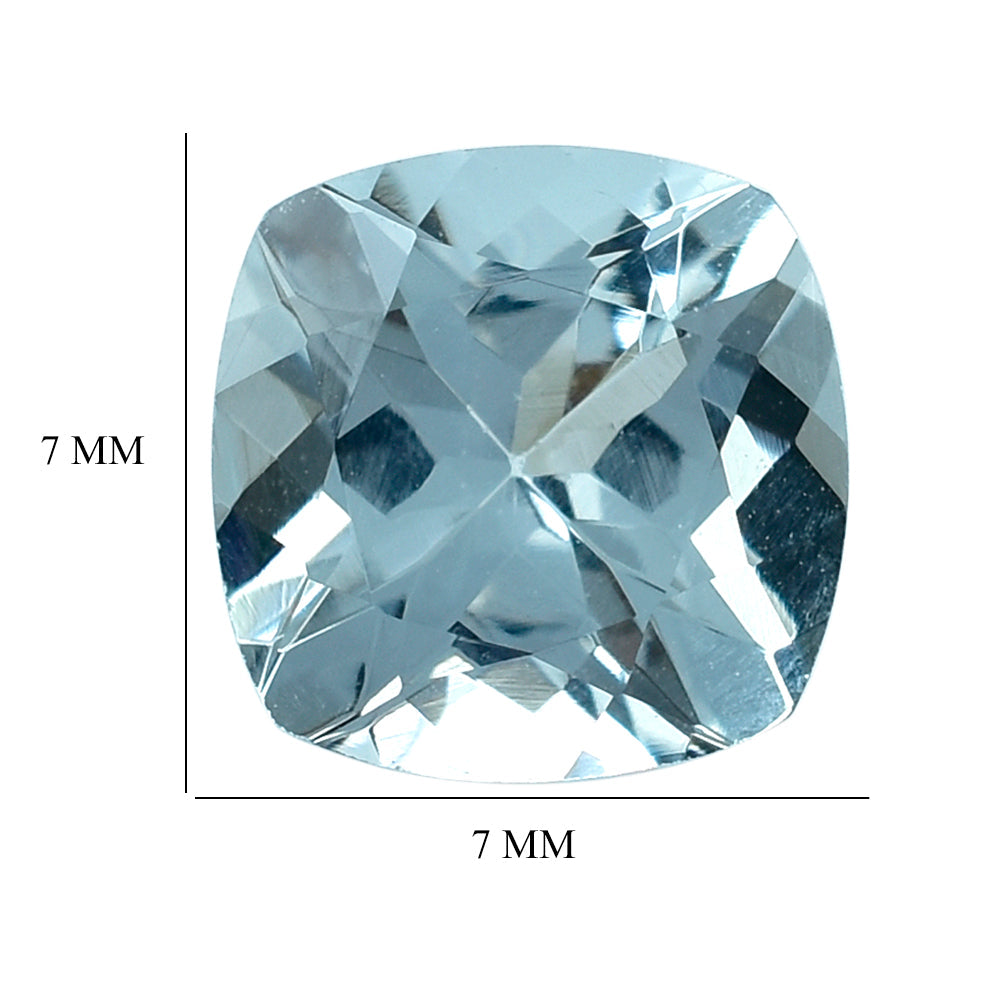 AQUAMARINE CUT CUSHION (C/SI) 7MM 1.20 Cts.