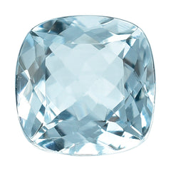 AQUAMARINE CUT CUSHION (C/SI) (WINDOW) 7MM  1.2 Cts.