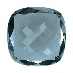 AQUAMARINE CUT CUSHION (C/SI) (WINDOW) 7MM  1.2 Cts.