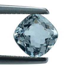 AQUAMARINE CUT CUSHION (C/SI) (WINDOW) 7MM  1.2 Cts.
