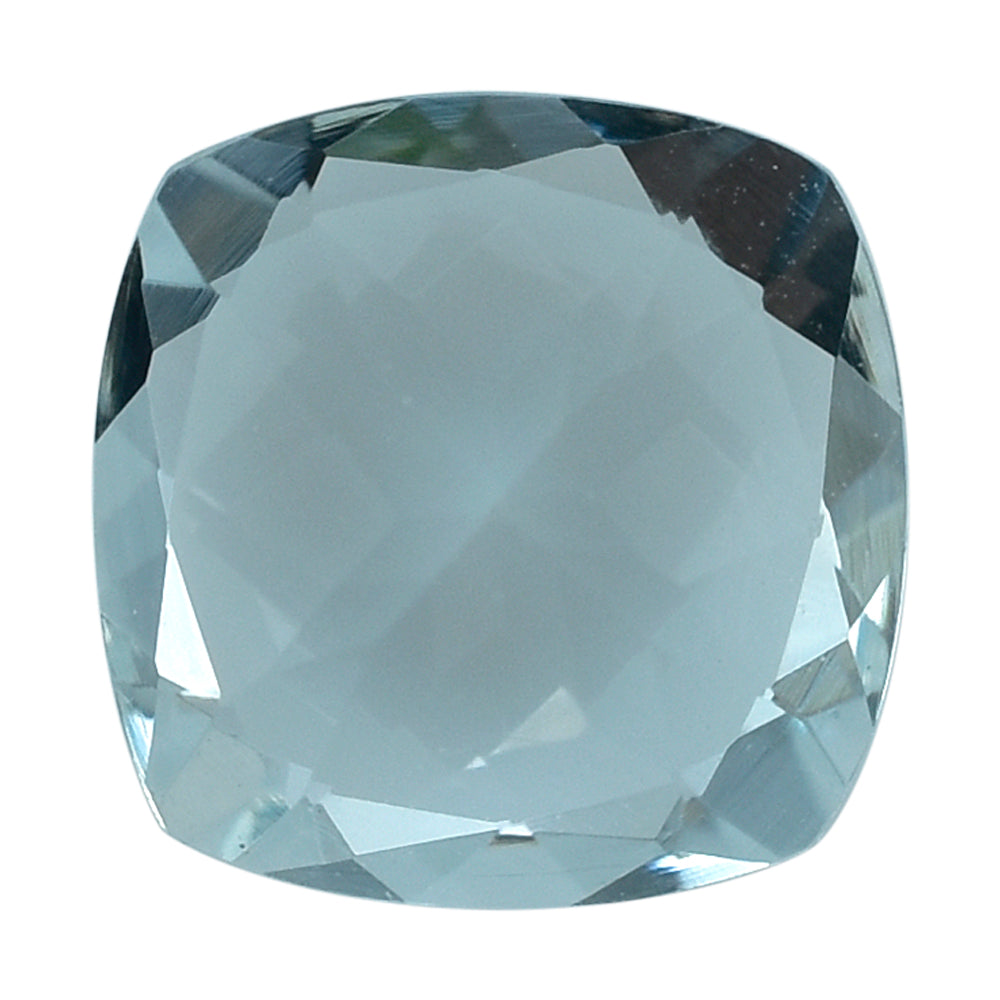 AQUAMARINE CHECKER CUT CUSHION (C/SI) 6MM 0.7 Cts.