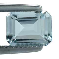 AQUAMARINE CUT OCTAGON (C/SI) 9X7MM 1.45 Cts.
