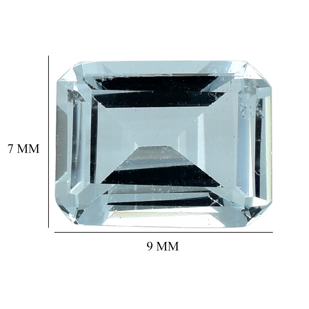 AQUAMARINE CUT OCTAGON (C/SI) 9X7MM 1.45 Cts.