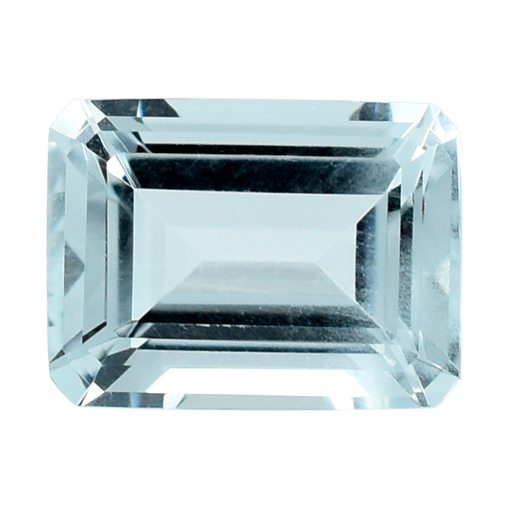 AQUAMARINE CUT OCTAGON (C/SI) 8X6MM 1.5 Cts.