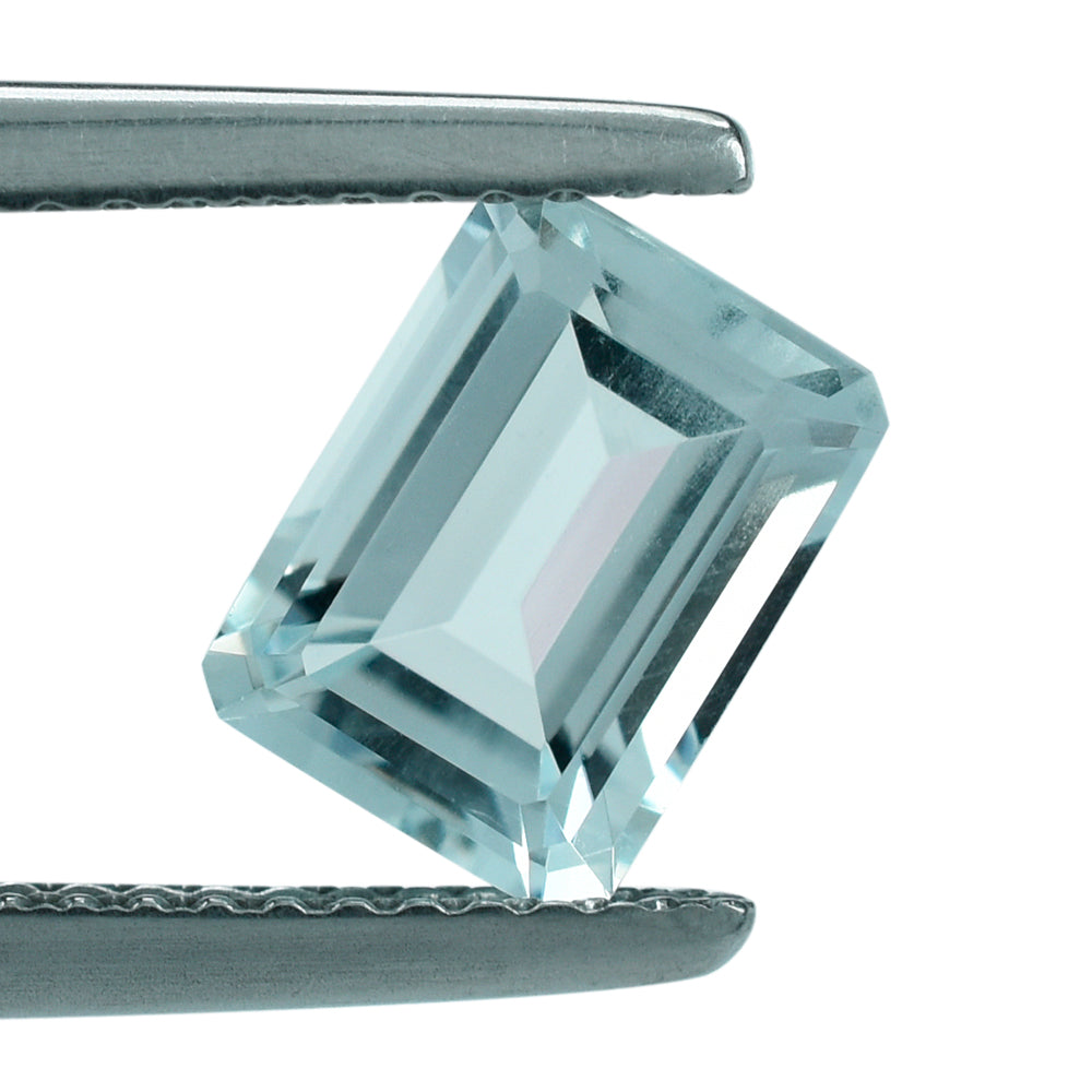 AQUAMARINE CUT OCTAGON (C/SI) 8X6MM 1.5 Cts.