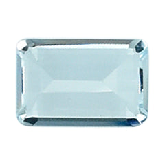 AQUAMARINE CUT OCTAGON (C/SI) 6X4MM 0.45 Cts.
