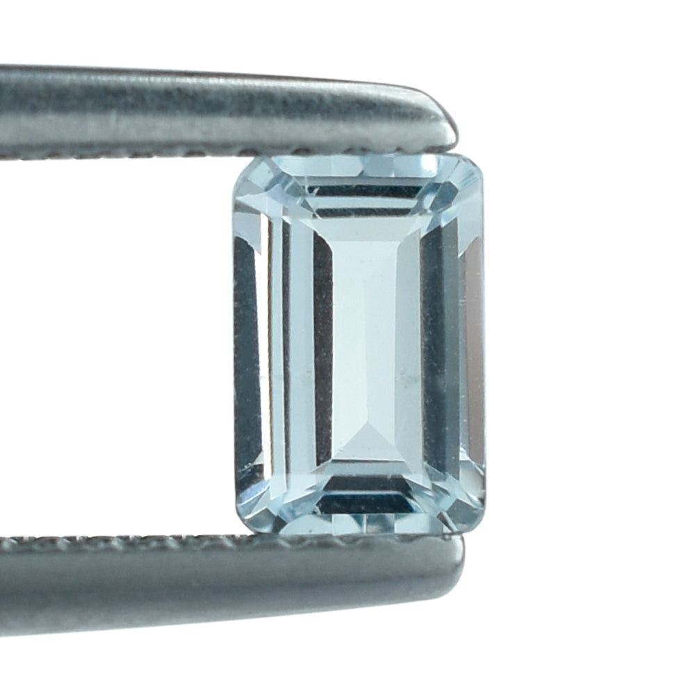 AQUAMARINE CUT OCTAGON (C/SI) 6X4MM 0.45 Cts.