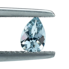 AQUAMARINE CHECEKR CUT PEAR (A/SI) 6X4MM 0.38 Cts.
