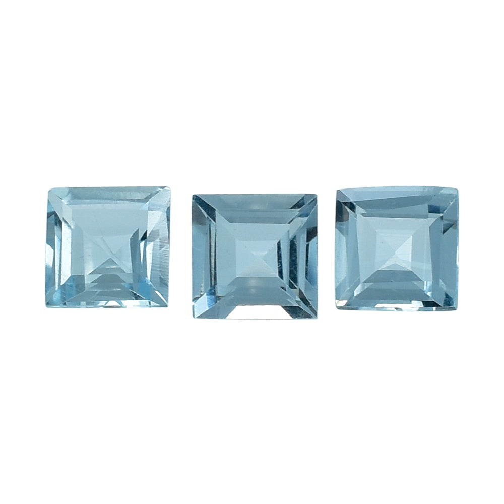 AQUAMARINE CUT SQUARE (A/SI) 3.50MM 0.21 Cts.