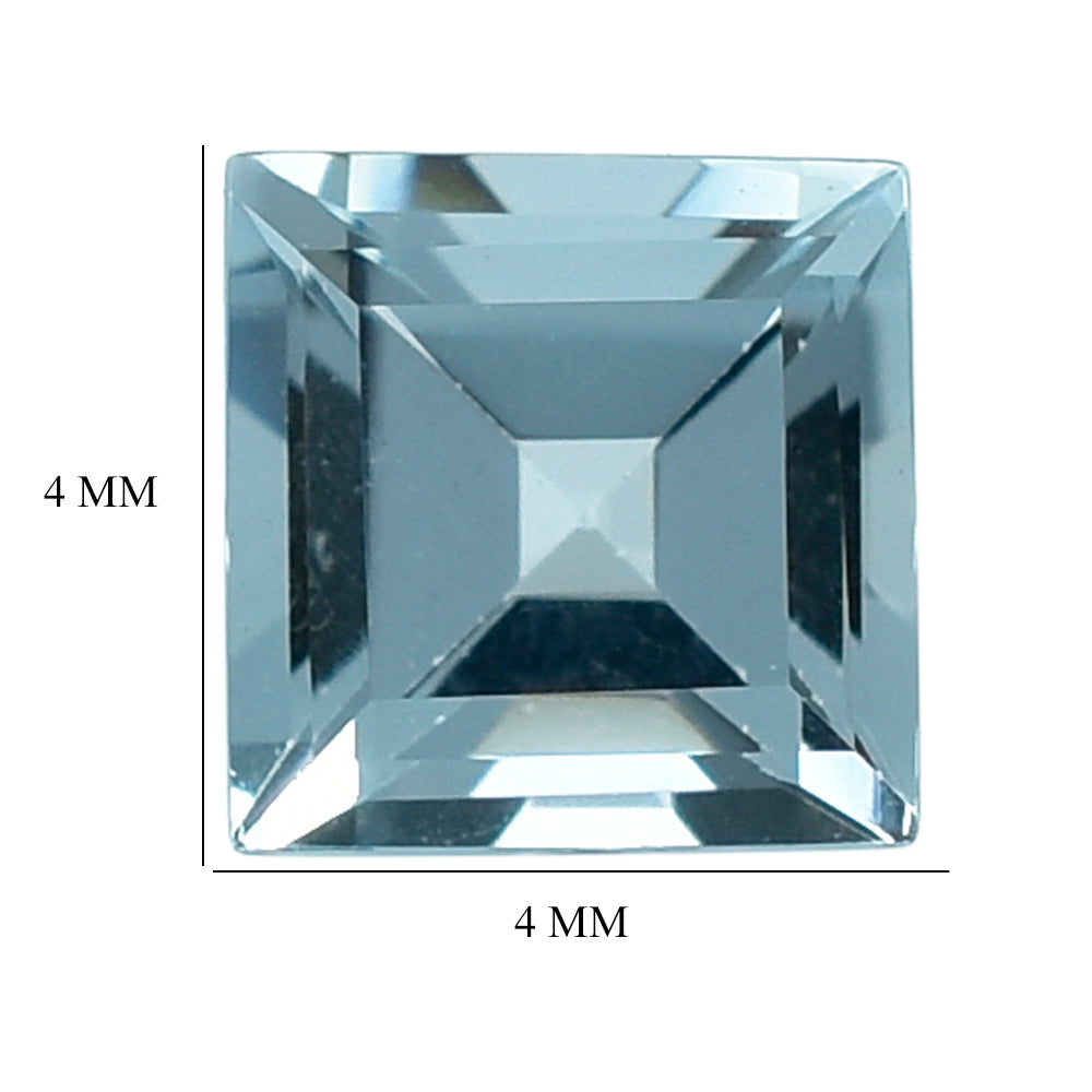 AQUAMARINE CUT SQUARE (B) 4MM 0.31 Cts.