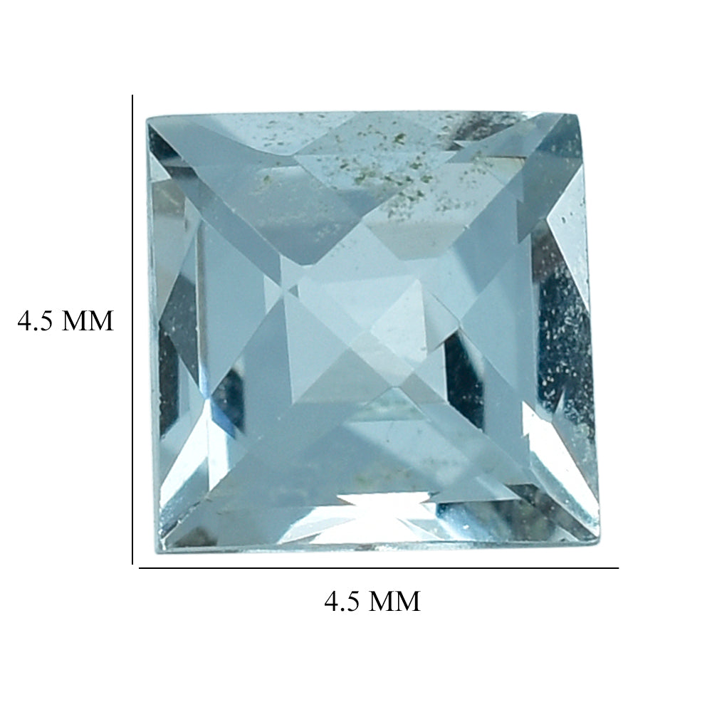 AQUAMARINE CHECKER CUT SQUARE (C/SI) 4.50MM 0.5 Cts.