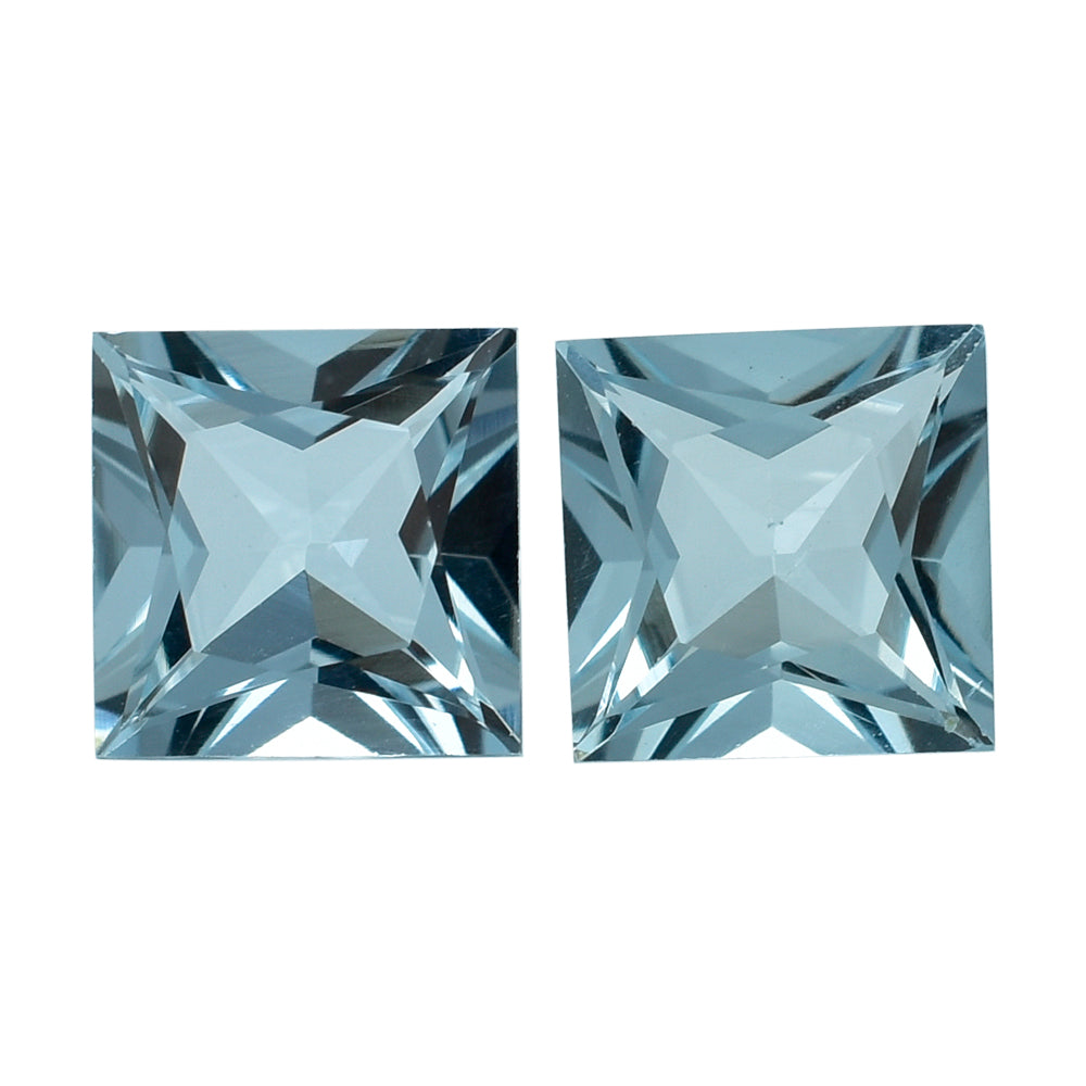 AQUAMARINE PRINCESS CUT SQUARE (B) 6MM 0.95 Cts.