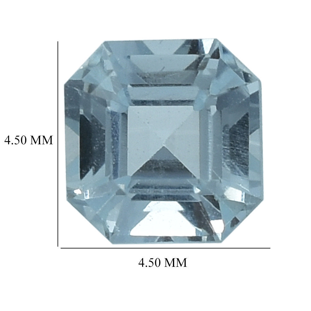 AQUAMARINE CUT SQUARE-OCTAGON (A/SI) 4.50MM 0.40 Cts.