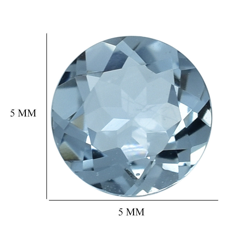 AQUAMARINE CUT ROUND (A+/SI) (WINDOW) 5MM 0.38 Cts.