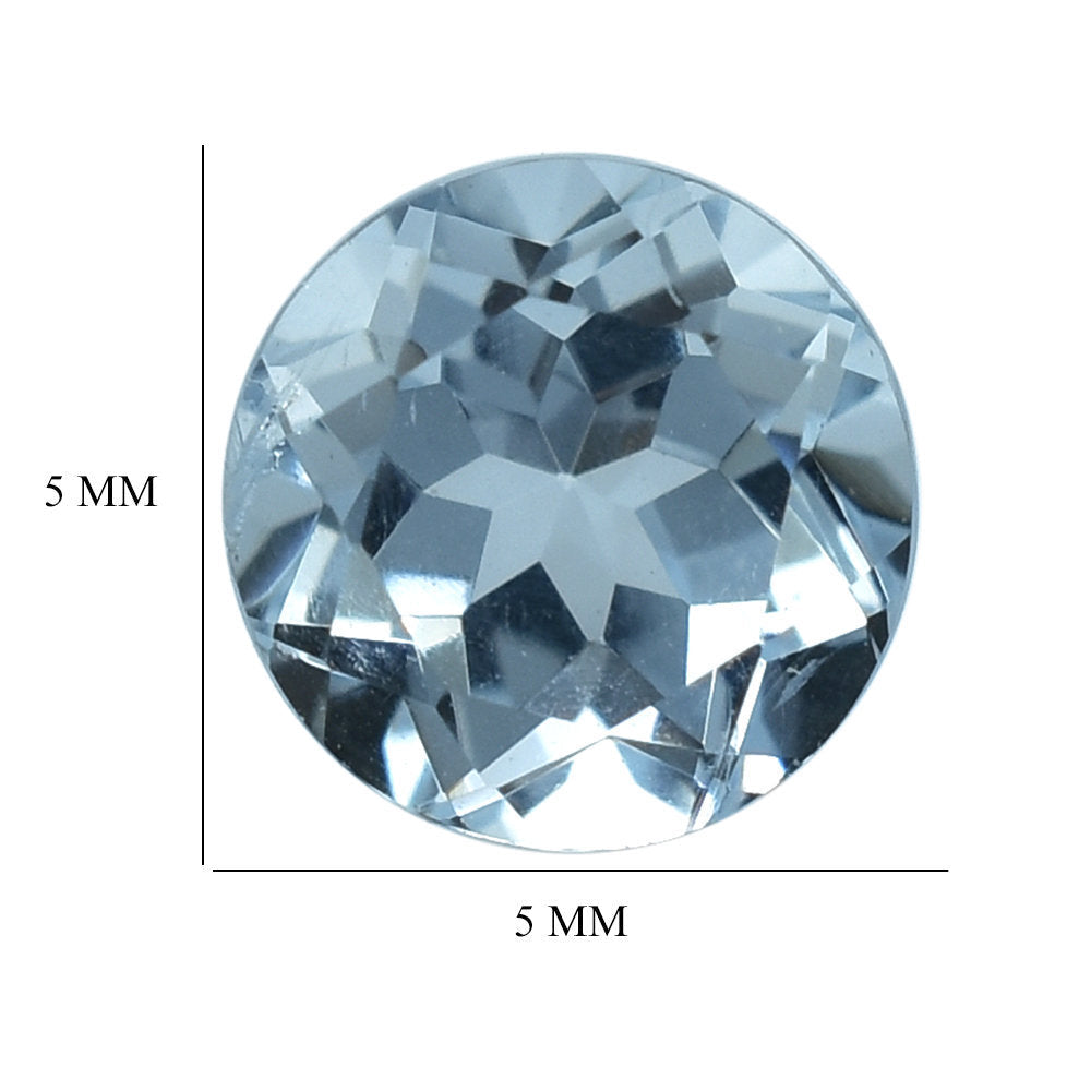 AQUAMARINE CUT ROUND (A+/SI) 5MM 0.45 Cts.