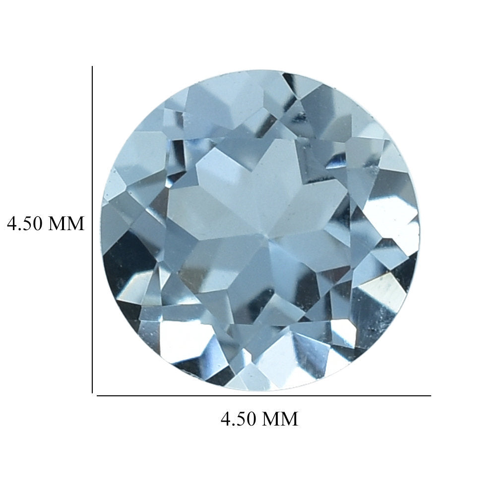 AQUAMARINE CUT ROUND (A+/SI) 4.50MM 0.32 Cts.