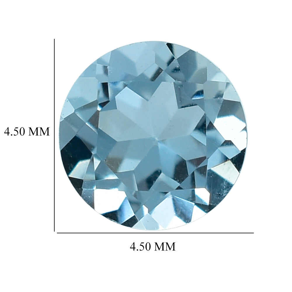AQUAMARINE CUT ROUND (A+/SI) 4.50MM 0.32 Cts.